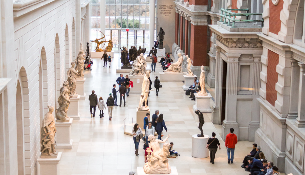Picture of people inside an Art Museum