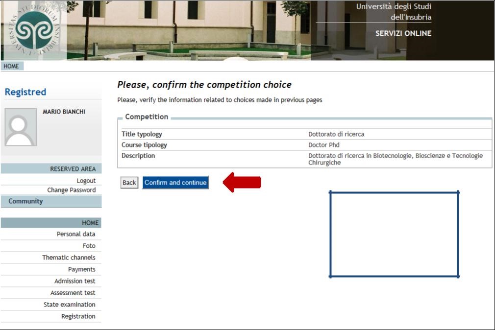 Click "Confirm" and "Continue".