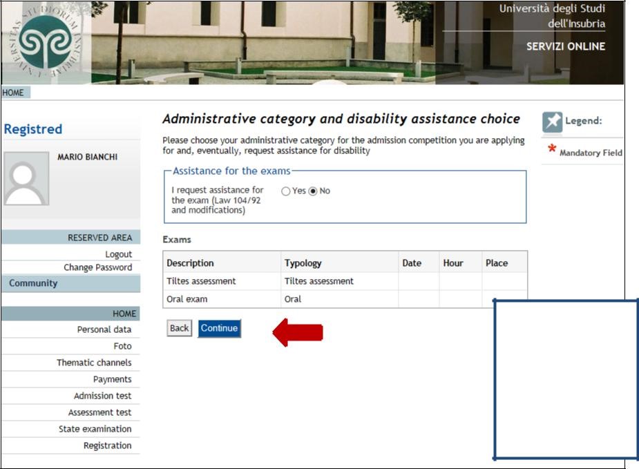 Eventually you can request assistance for disability or continue.