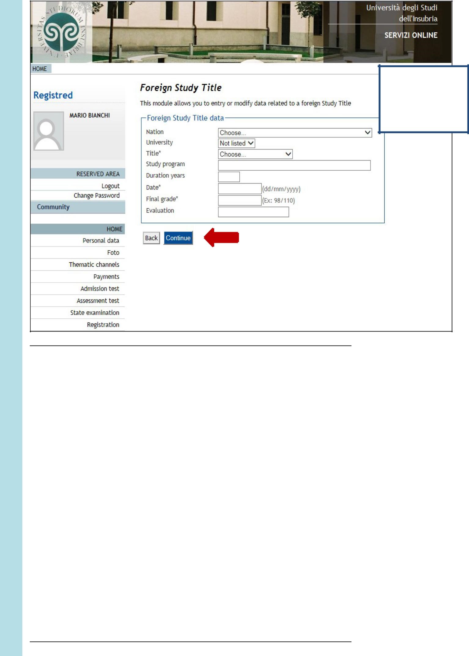 Complete your foreign study title