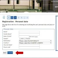 Write your personal data and click forward fiscal code is automatically calculated if not provided.