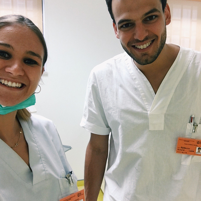 Two dentistry students