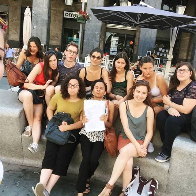 Several students sitting