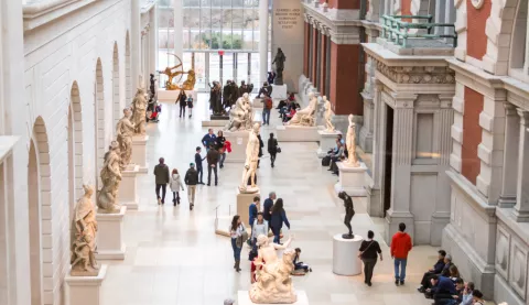 Picture of people inside an Art Museum