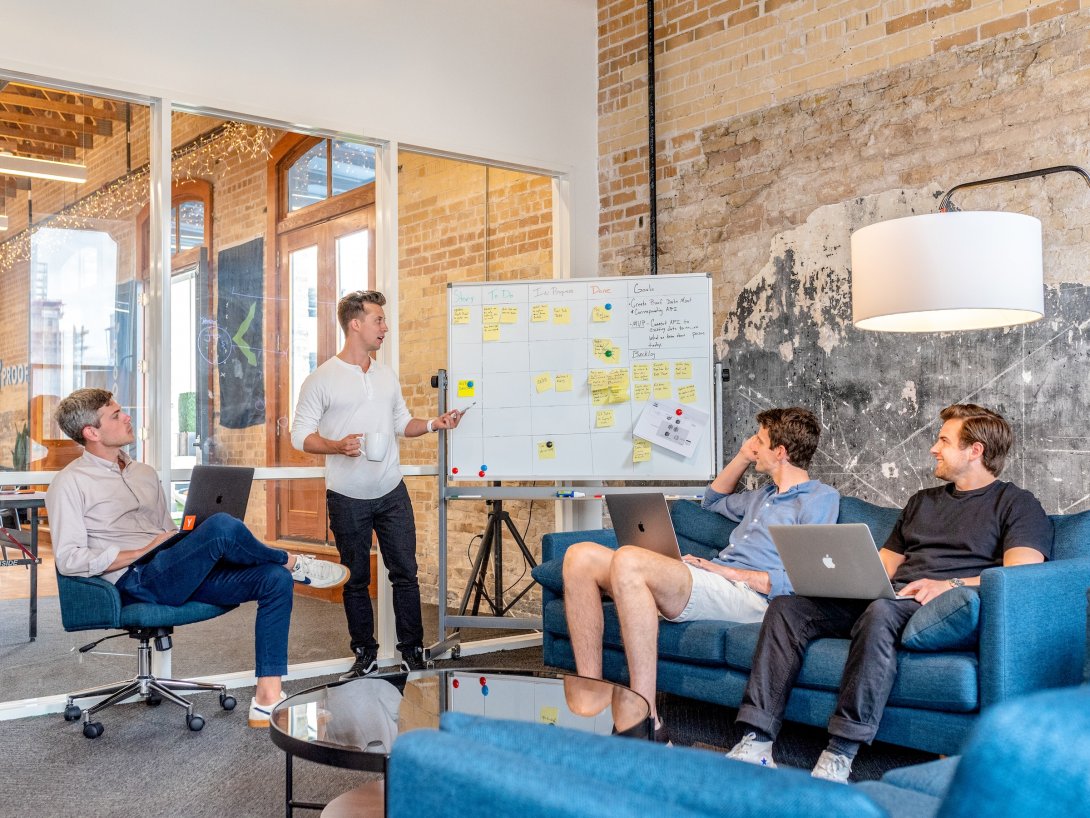 Picture of people during a startup meeting