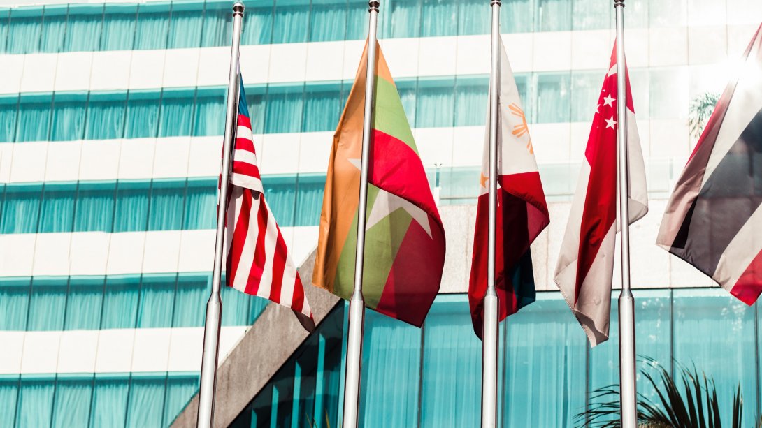 Picture with flags