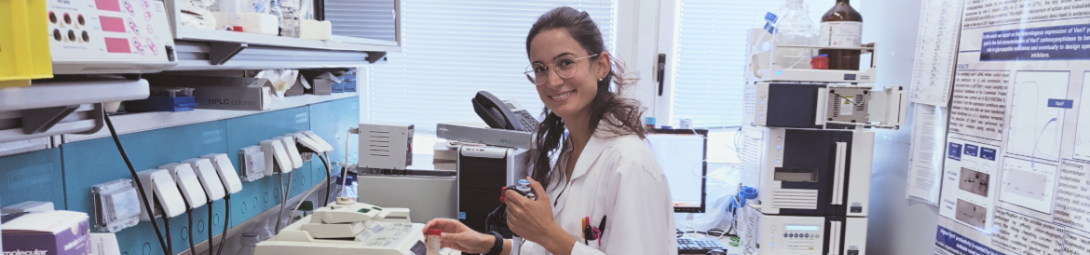 student in an experimental laboratory