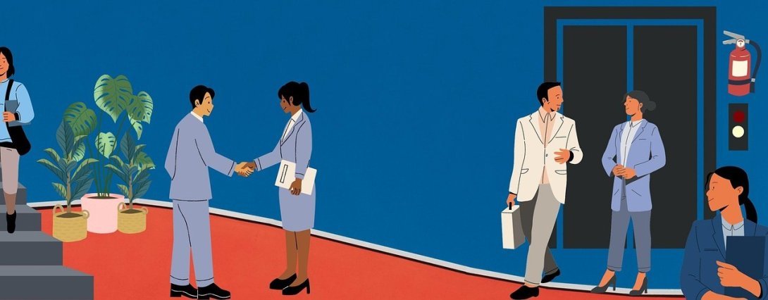 image of staff in a company lobby