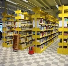 inside a library