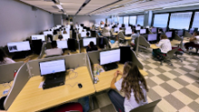 It laboratory with student