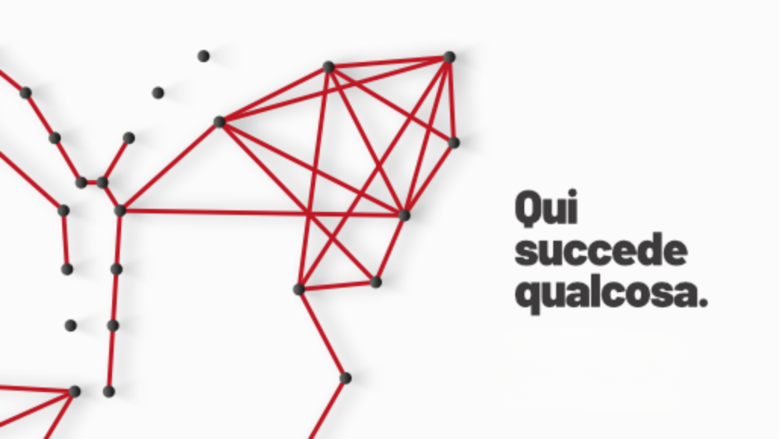 Butterfly with claim "Qui succede qualcosa"