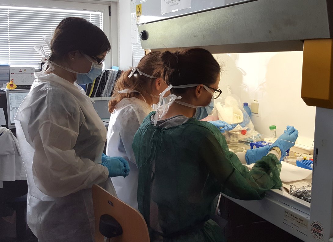 Student in a laboratory